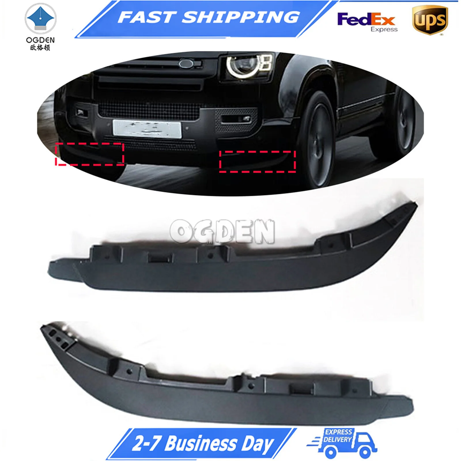 OGDEN LR129425 LR129426 ABS Black Front Bumper Deflector for Land Rover Defender 90 110 2020-2023
OGDEN LR129425 LR129426 ABS Black Front Bumper Deflector for Land Rover Defender 90 110 2020-2023