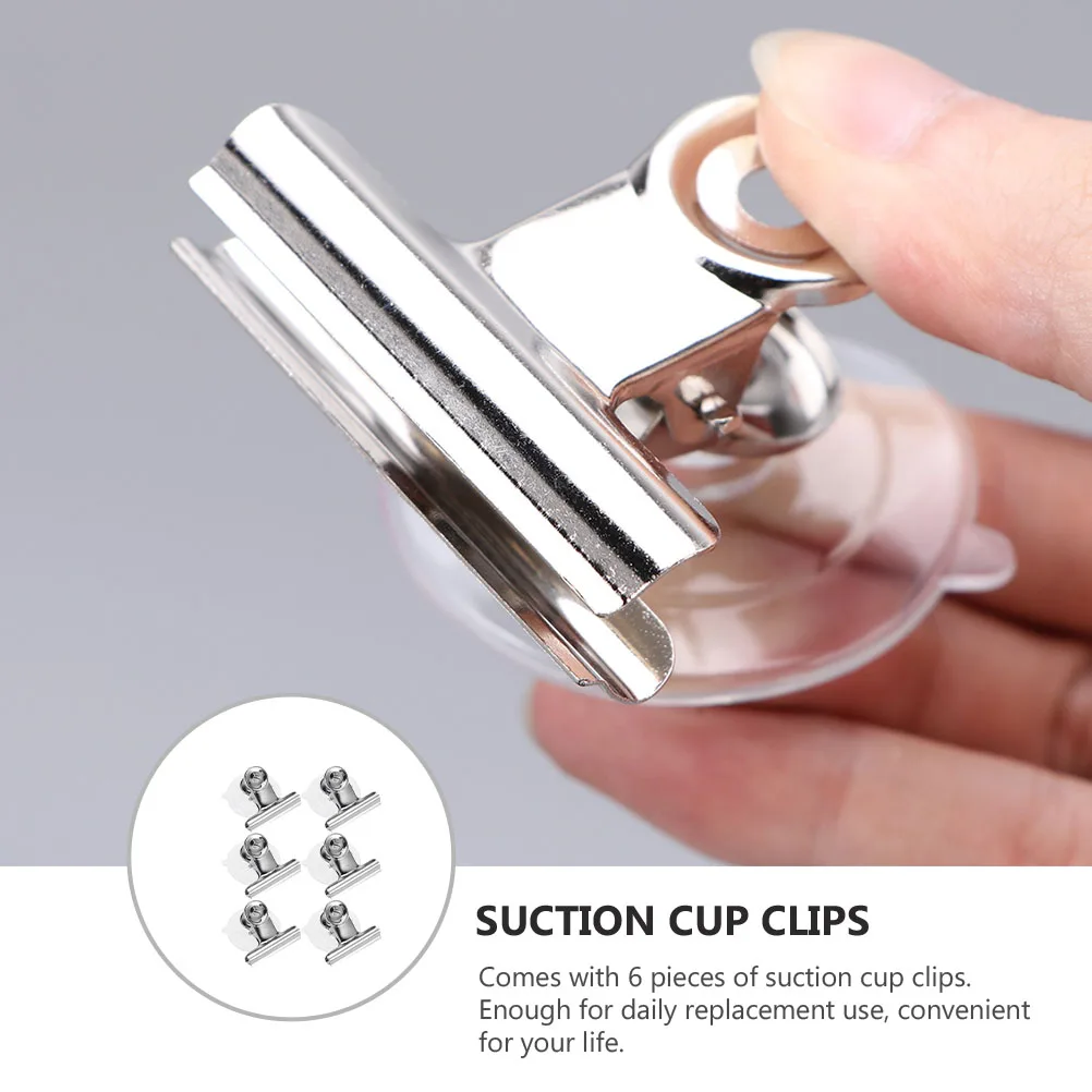 6pcs Suction Cup Clips Stainless Clamp for Hanging Home Office Accessories Reusable No Drilling Sign Holder suction cup clips
6pcs Suction Cup Clips Stainless Clamp for Hanging Home Office Accessories Reusable No Drilling Sign Holder suction cup clips