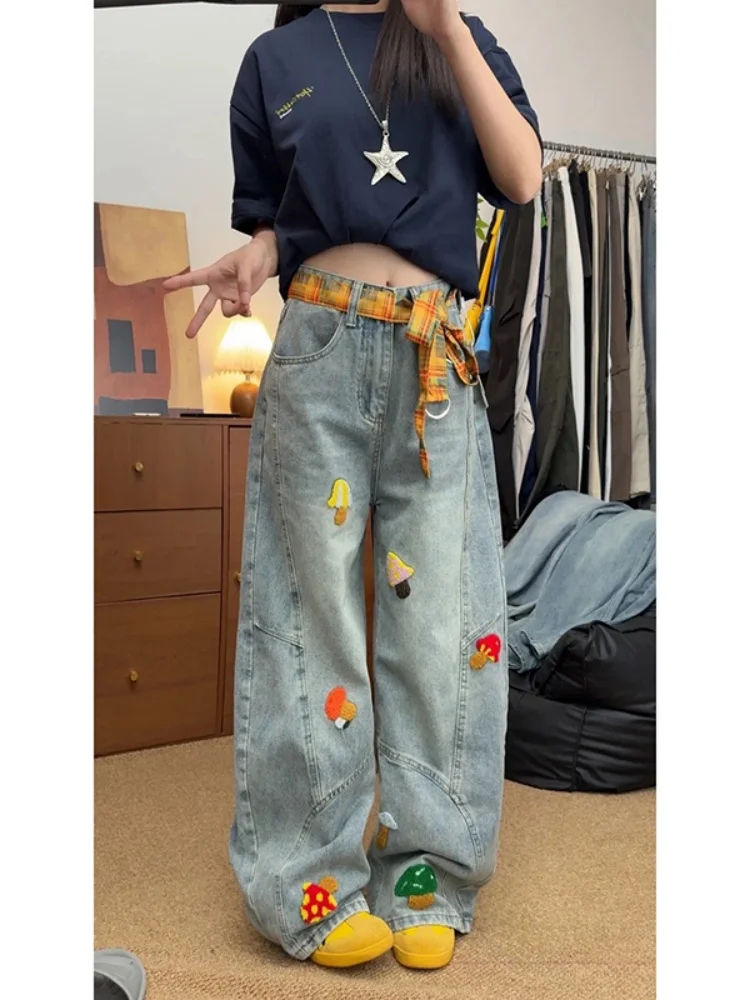 High Waist Wide Leg Jeans Women's Retro American Style Knife Denim Pants Pear Shape Body Slimming Straight Cut Trousers
High Waist Wide Leg Jeans Women's Retro American Style Knife Denim Pants Pear Shape Body Slimming Straight Cut Trousers