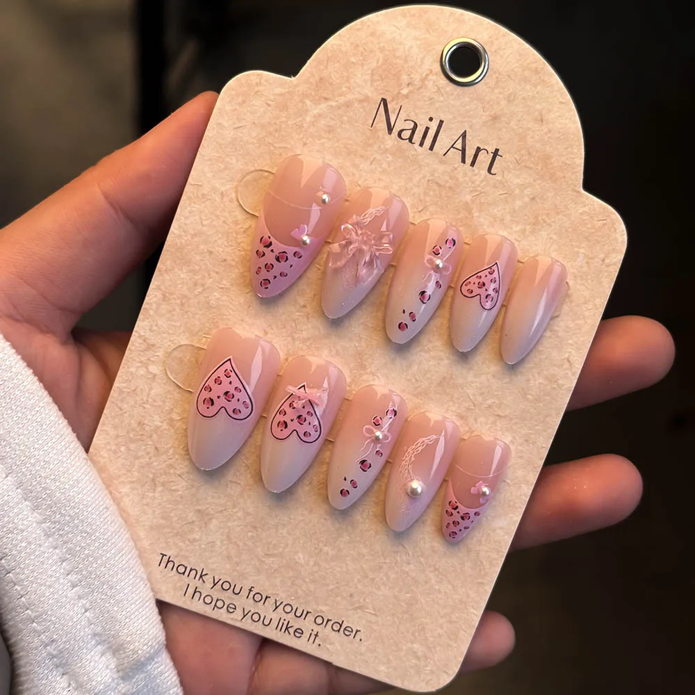 24pcs 3D Bow Love French Nail Art Sweet Cool Girl Style Pearl Almond Style European and American Wearing Armor
24pcs 3D Bow Love French Nail Art Sweet Cool Girl Style Pearl Almond Style European and American Wearing Armor