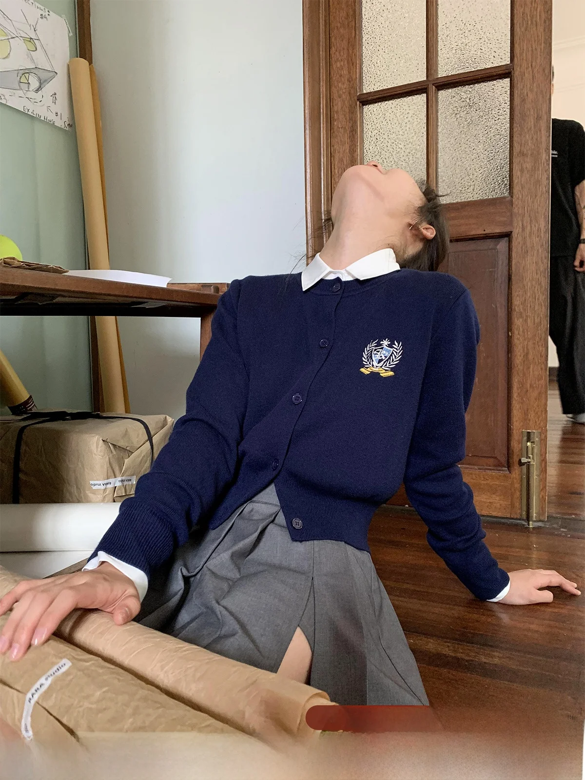 Трикотаж с вышивкой Hello College, женский осенне-зимний новый облегающий открытый кардиган, топ из полиэстера и нейлона...
Трикотаж с вышивкой Hello College, женский осенне-зимний новый облегающий открытый кардиган, топ из полиэстера и нейлона...