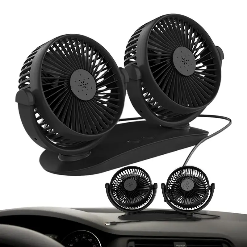 USB Car Fan Double Head Car Electric Fan Automotive Electric Fan Strong Wind Low Noise 360 Degree Rotation Dashboard Accessories
USB Car Fan Double Head Car Electric Fan Automotive Electric Fan Strong Wind Low Noise 360 Degree Rotation Dashboard Accessories