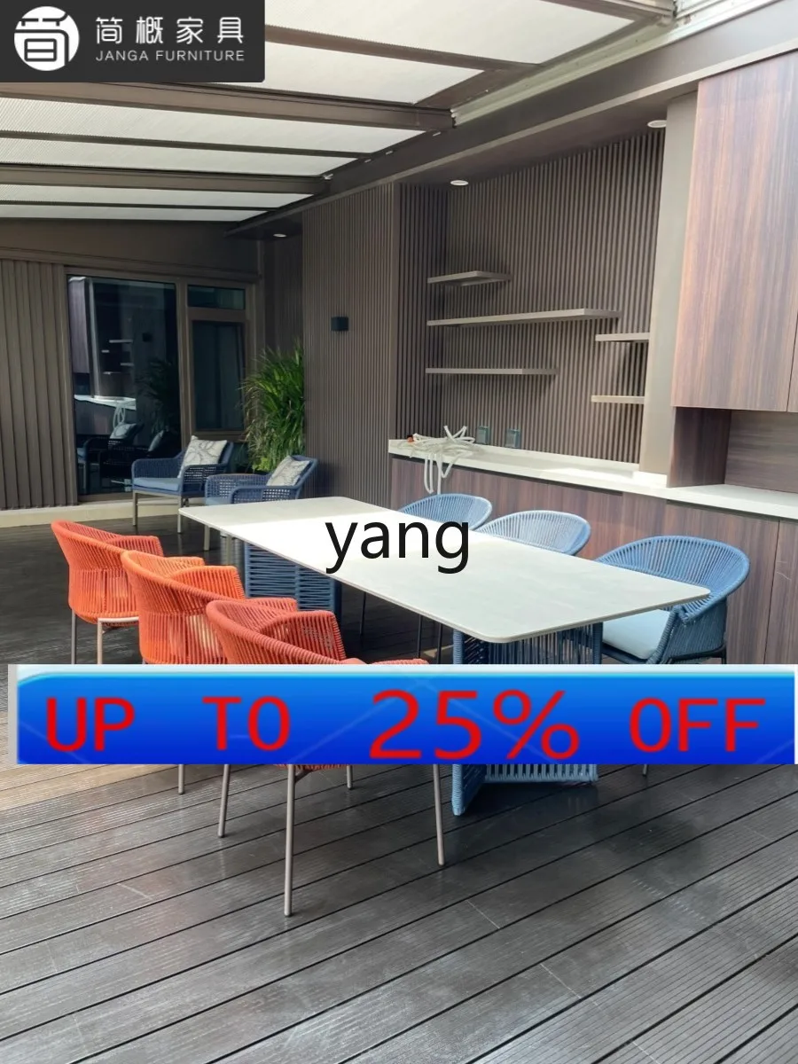 LMMCourtyard Table and Chairs Outdoor Rock Plate Dining Table and Chair Combination Garden Terrace Rattan Chair
LMMCourtyard Table and Chairs Outdoor Rock Plate Dining Table and Chair Combination Garden Terrace Rattan Chair