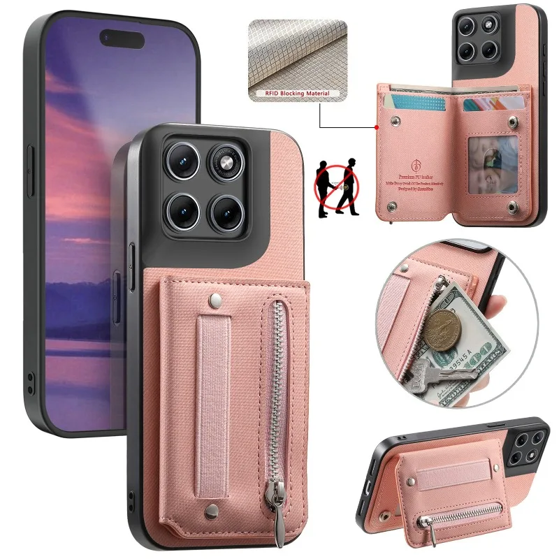 Case For Motorola Edge 70 Fusion + Leather Flip Wallet Card Elasticity Wristband Shockproof Cover For MOTO Edge 70 Fusion Plus
Case For Motorola Edge 70 Fusion + Leather Flip Wallet Card Elasticity Wristband Shockproof Cover For MOTO Edge 70 Fusion Plus