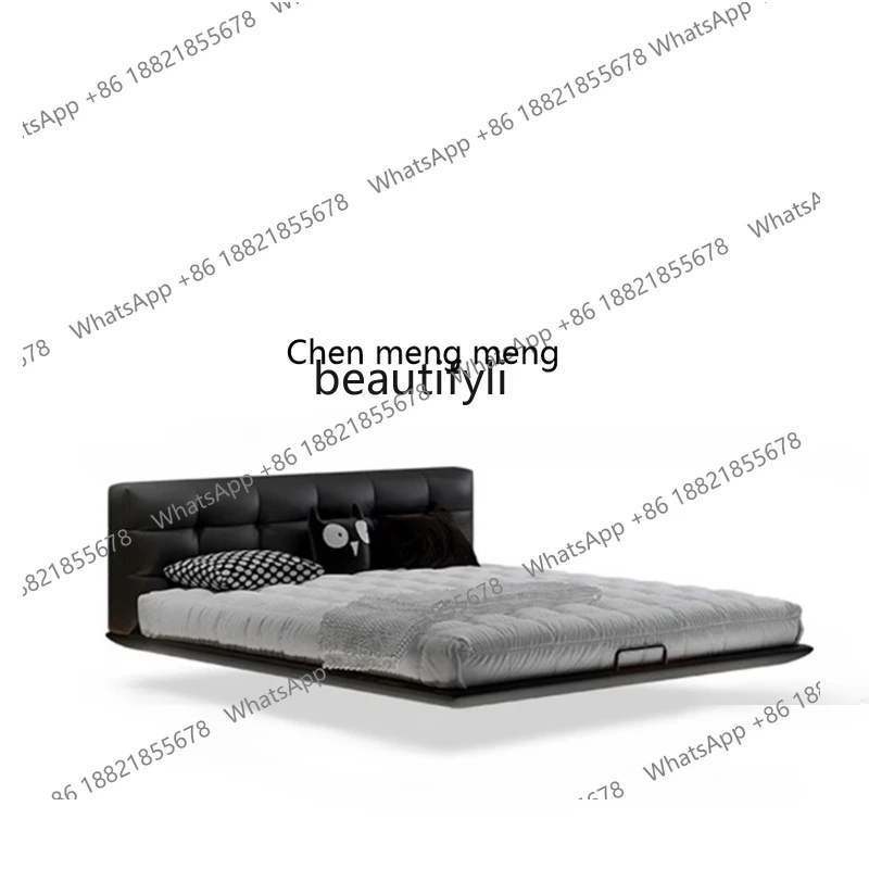 Air Suspension Bed Italian-Style Light Luxury Induction Lamp Solid Wood Double Bed Modern Minimalist 1.8 M Leather Bed
Air Suspension Bed Italian-Style Light Luxury Induction Lamp Solid Wood Double Bed Modern Minimalist 1.8 M Leather Bed
