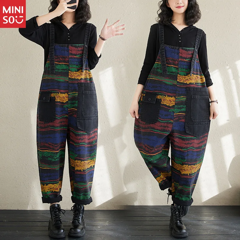 Trendy 2025 Plus Size Women's Jumpsuit - Vintage Print Denim Overalls Wide Leg Casual Romper for Flattering & Hide Fat Look
Trendy 2025 Plus Size Women's Jumpsuit - Vintage Print Denim Overalls Wide Leg Casual Romper for Flattering & Hide Fat Look