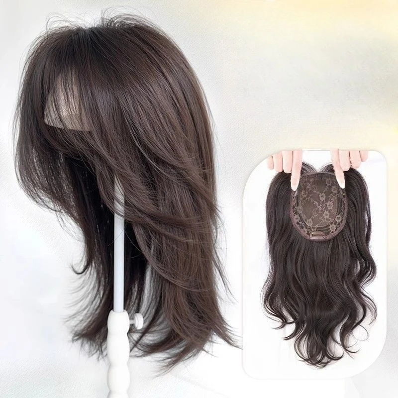 Wig female piece top light curly hair fluffy high cranial top hair increase wig female long hair
Wig female piece top light curly hair fluffy high cranial top hair increase wig female long hair