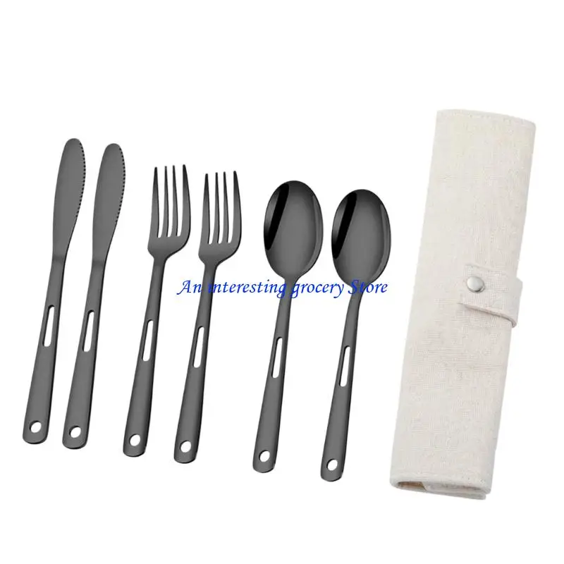 652D 7 Pack Portable Stainless Steel Eating Utensils Easy Carrying Rollable Bag Outdoor Cutlery Set for Travel Backpacking
652D 7 Pack Portable Stainless Steel Eating Utensils Easy Carrying Rollable Bag Outdoor Cutlery Set for Travel Backpacking