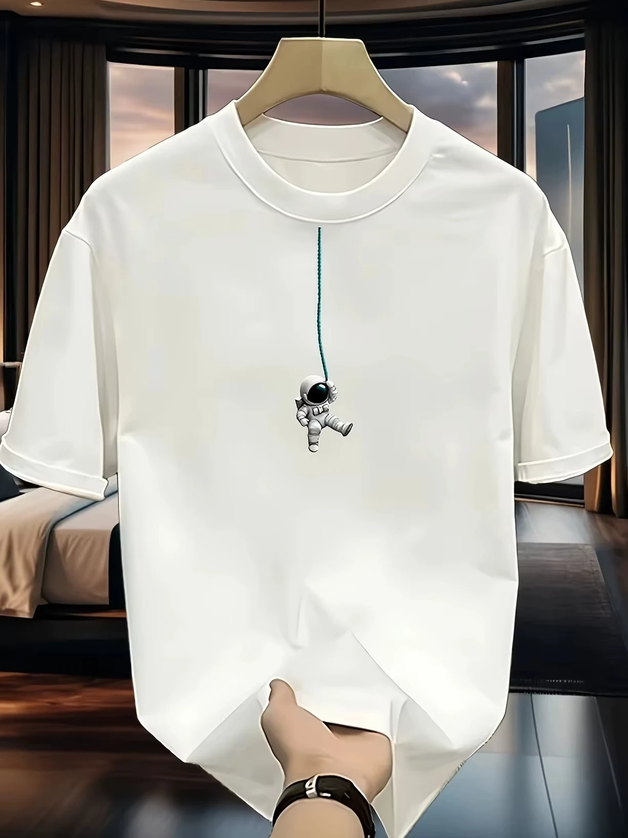 Summer 100_ Cotton Men's T-Shirt Astronaut Pattern Print Comfortable Breathable Fabric Suitable Harajuku Oversized T Shirt
Summer 100_ Cotton Men's T-Shirt Astronaut Pattern Print Comfortable Breathable Fabric Suitable Harajuku Oversized T Shirt