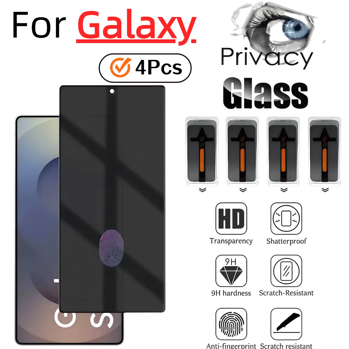4PCS Anti-Spy Tempered Glass Screen Protector for Galaxy S25 Ultra/Plus S24Ultra/Plus S23 plus S22 plus Privacy Filter
4PCS Anti-Spy Tempered Glass Screen Protector for Galaxy S25 Ultra/Plus S24Ultra/Plus S23 plus S22 plus Privacy Filter