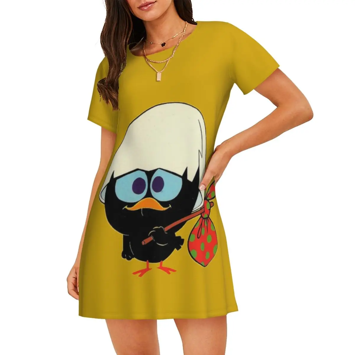 Custom Kawaii Calimero Chiken Womens Short Sleeve Sleepshirt Cartoon Anime Nightgown Shopping Nightgown Sleepwear Short Sleeves
Custom Kawaii Calimero Chiken Womens Short Sleeve Sleepshirt Cartoon Anime Nightgown Shopping Nightgown Sleepwear Short Sleeves