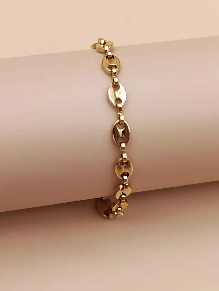 1pc Stylish Stainless Steel Oval Link Bracelet for Women
1pc Stylish Stainless Steel Oval Link Bracelet for Women