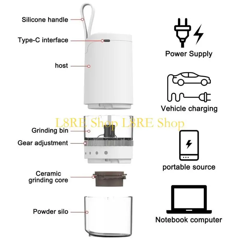 L8RE Electric Coffee Grinder Electric Grinder Electric Bean Mill Adjustable Burr Mill
L8RE Electric Coffee Grinder Electric Grinder Electric Bean Mill Adjustable Burr Mill
