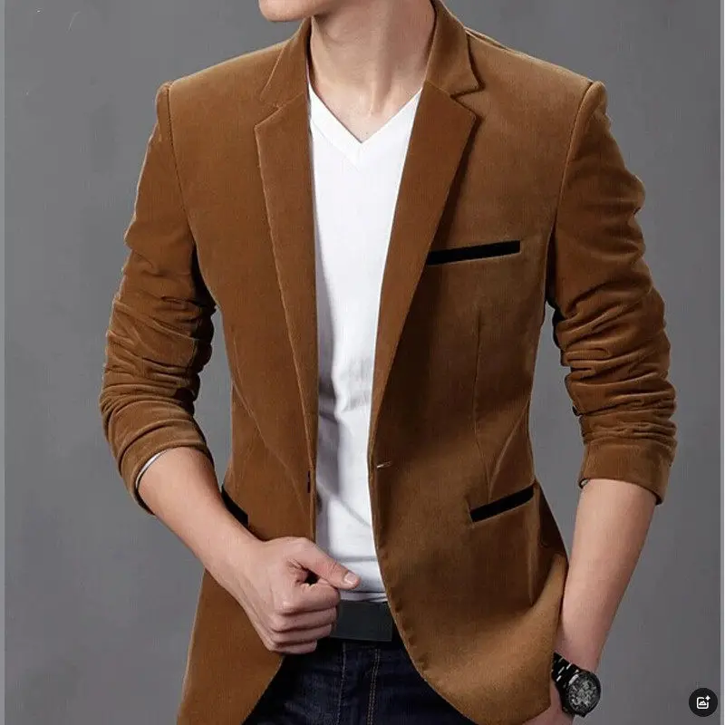 Men Business Casual Corduroy Blazer Jacket, Spring Autumn Workwear Suit Coat For Men
Men Business Casual Corduroy Blazer Jacket, Spring Autumn Workwear Suit Coat For Men