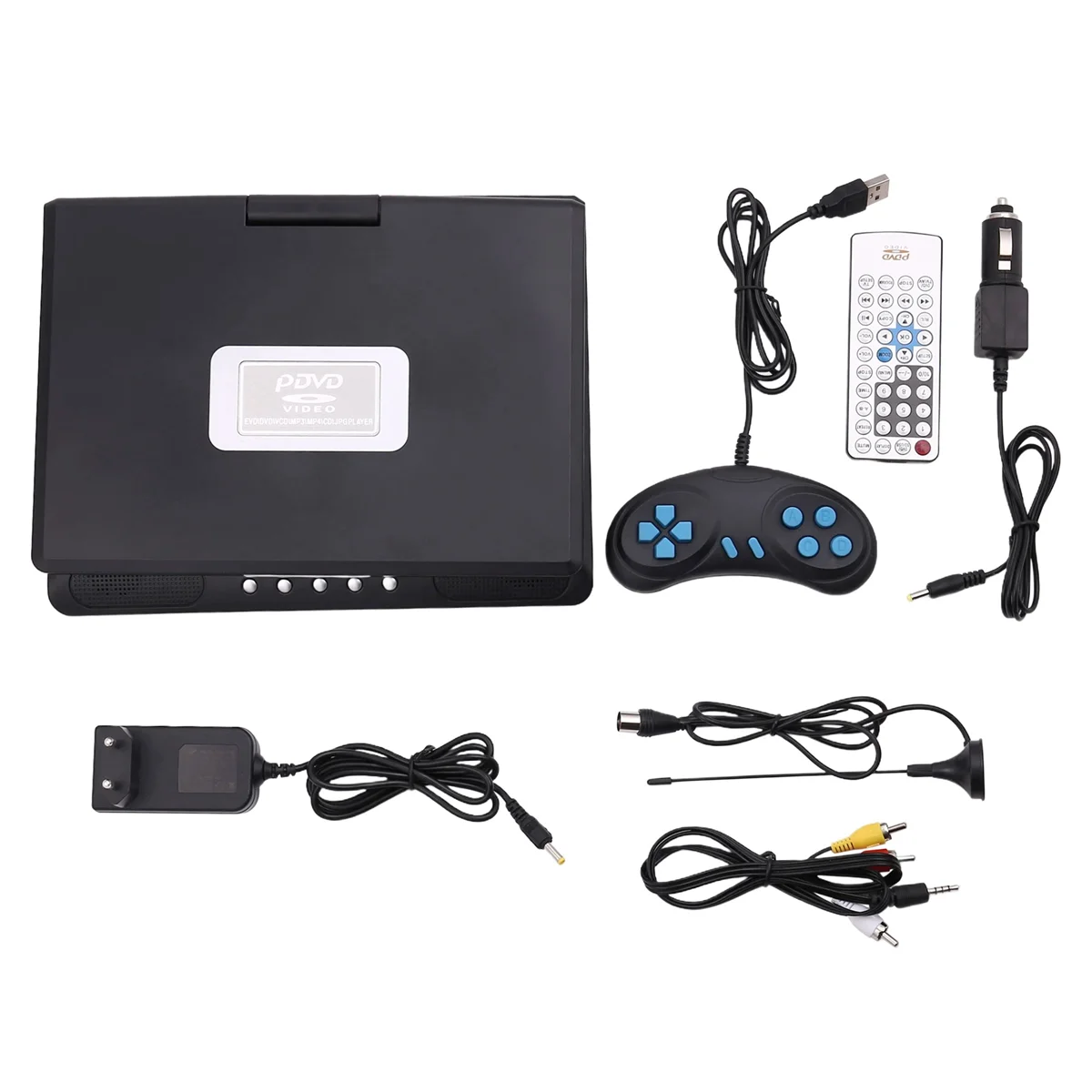 A17Z 9.8 Inch Portable Home Car DVD Player VCD CD Game TV Player USB Radio Adapter Support FM Radio Receiving-EU Plug
A17Z 9.8 Inch Portable Home Car DVD Player VCD CD Game TV Player USB Radio Adapter Support FM Radio Receiving-EU Plug