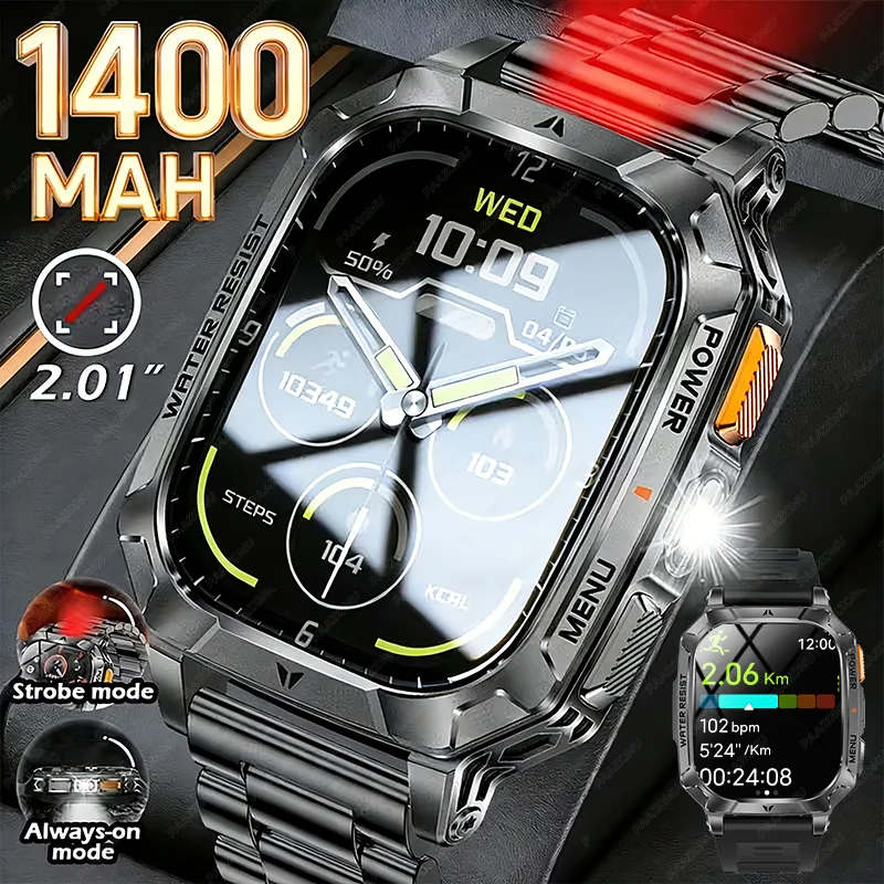 2026 new outdoor adventure sports smartwatch with1400mAhlarge battery2.01-inch screen, SOS distress flashlight function bestgift
2026 new outdoor adventure sports smartwatch with1400mAhlarge battery2.01-inch screen, SOS distress flashlight function bestgift