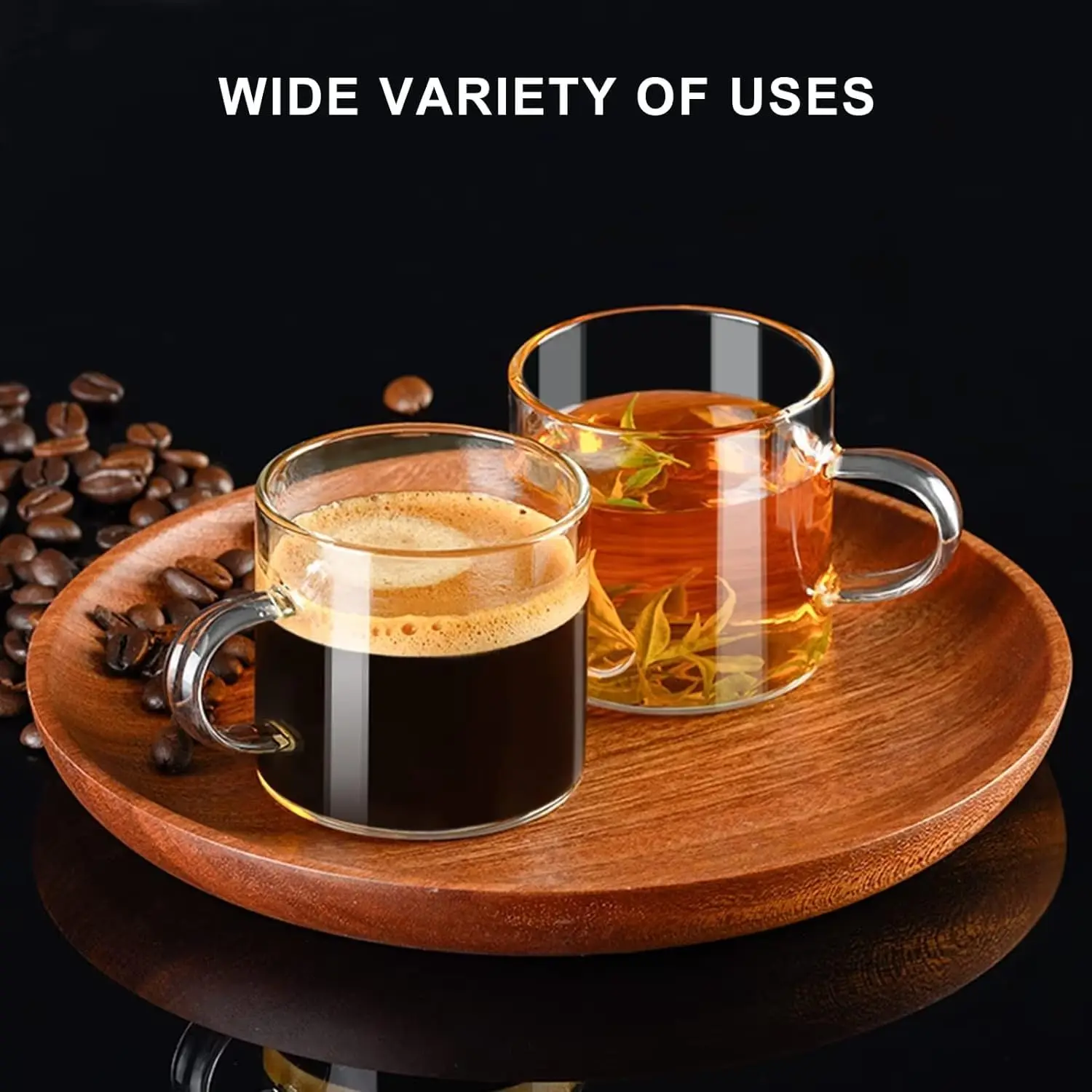 6 Pcs Coffe Glass Cups Tea Cups 120ML Transparent Glass Mini Coffee Cups with Handles
6 Pcs Coffe Glass Cups Tea Cups 120ML Transparent Glass Mini Coffee Cups with Handles