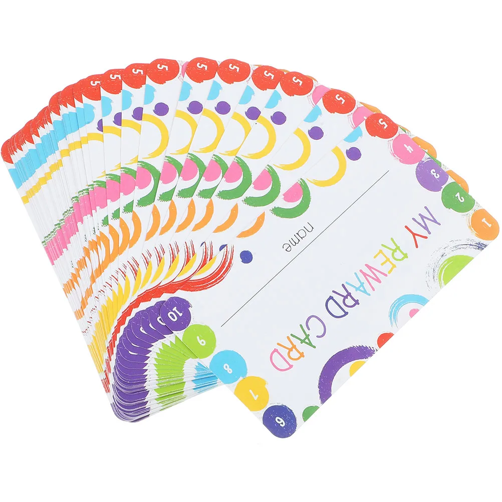 3pcs 150 Sheets Behavior Reward Cards Per Pack 5x9cm Punch Cards Classroom Teaching Props Kids Rewards Cartoon System
3pcs 150 Sheets Behavior Reward Cards Per Pack 5x9cm Punch Cards Classroom Teaching Props Kids Rewards Cartoon System