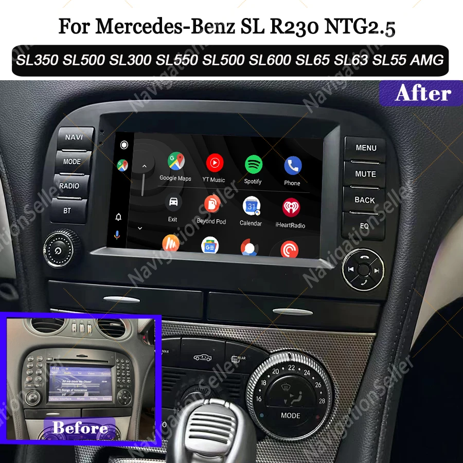 VIGOHI Car Stereo Apple CarPlay For Mercedes-Benz SL R230 SL350 SL500 SL55 SL600 SL65 NTG2.5 Aftermarket Radio Gps Sat Nav RDS
VIGOHI Car Stereo Apple CarPlay For Mercedes-Benz SL R230 SL350 SL500 SL55 SL600 SL65 NTG2.5 Aftermarket Radio Gps Sat Nav RDS