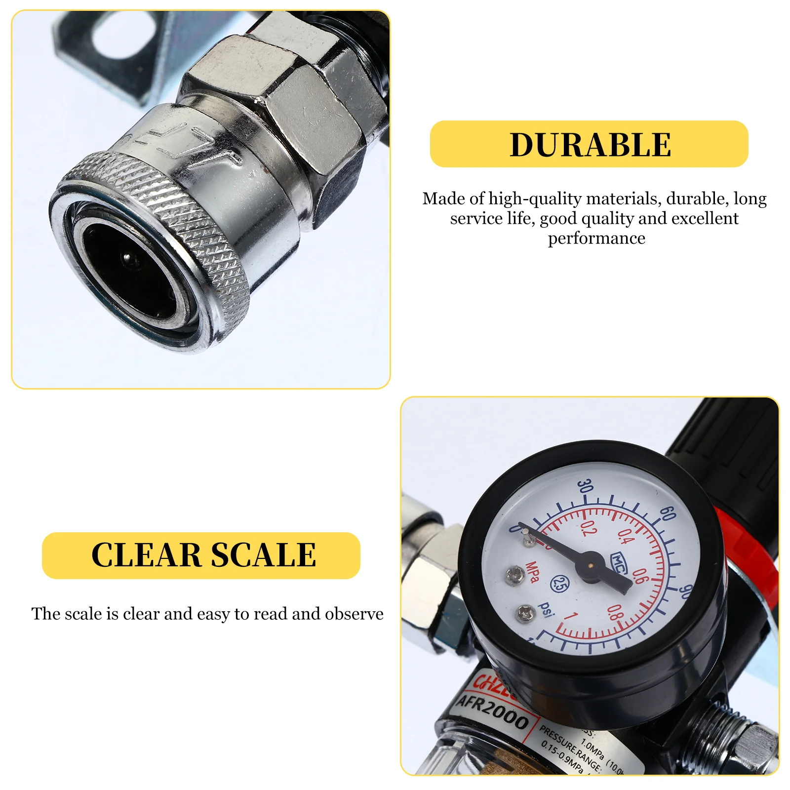 1/4 Inch Air Compressor Filter Regulator Water Separator Pneumatic Tool Air Filter Pressure Regulator Gauge Easy Install
1/4 Inch Air Compressor Filter Regulator Water Separator Pneumatic Tool Air Filter Pressure Regulator Gauge Easy Install