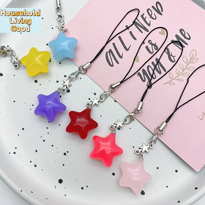 【Candy Color Star Mobile Phone Lanyard Cute Simple Pentagram Phone Chain For Girls Phone Strap Keychain Accessories】
【Candy Color Star Mobile Phone Lanyard Cute Simple Pentagram Phone Chain For Girls Phone Strap Keychain Accessories】