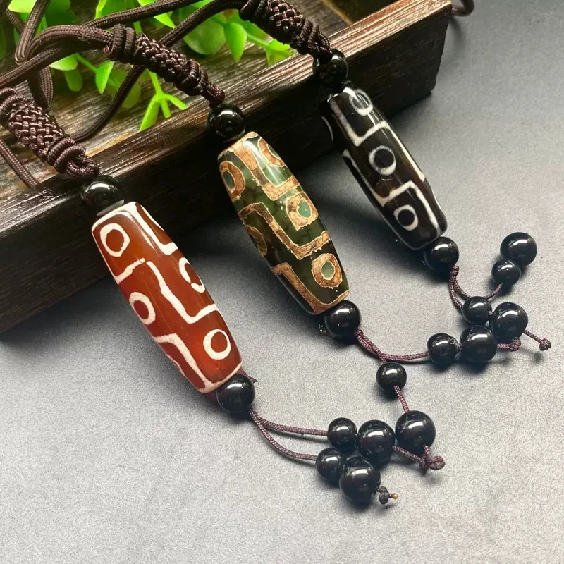 Natural Stone Tibetan Agate Bead Pendant Necklace Tibetan Buddhism Yoga Nine Eye Bead Body Guard Men's and Women's Necklace Jewe
Natural Stone Tibetan Agate Bead Pendant Necklace Tibetan Buddhism Yoga Nine Eye Bead Body Guard Men's and Women's Necklace Jewe