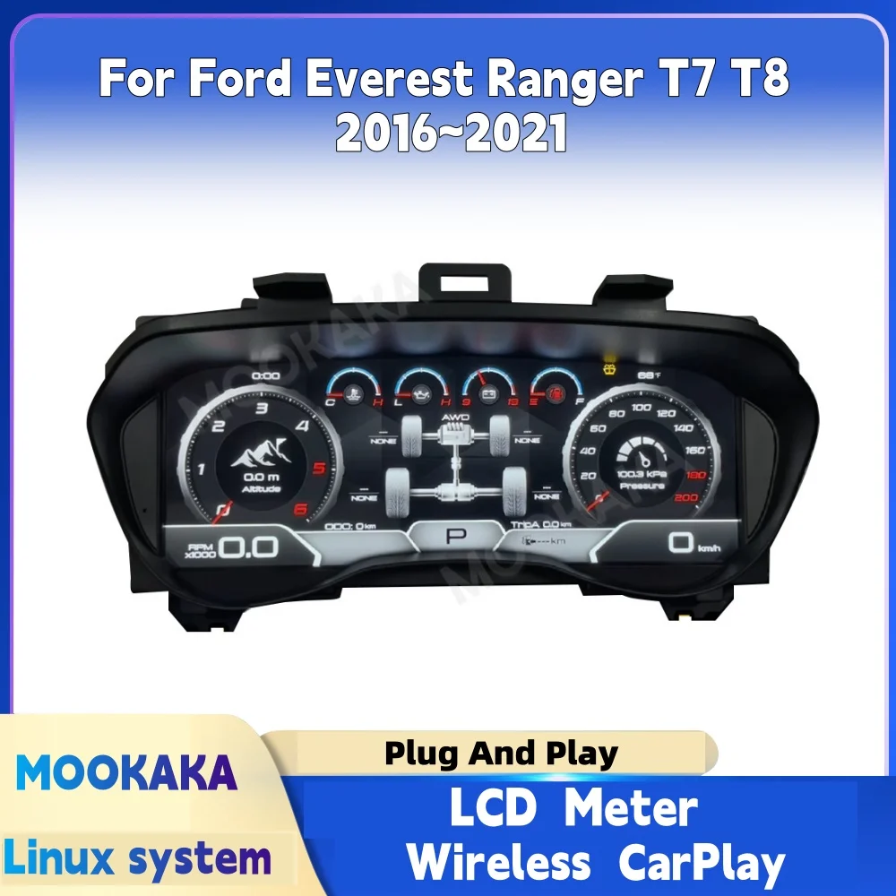 Цифровая приборная панель для Ford Everest Ranger T7 T8 2016~2021, ЖК-дисплей, виртуальная приборная панель, цифровой измерительный прибор
Цифровая приборная панель для Ford Everest Ranger T7 T8 2016~2021, ЖК-дисплей, виртуальная приборная панель, цифровой измерительный прибор