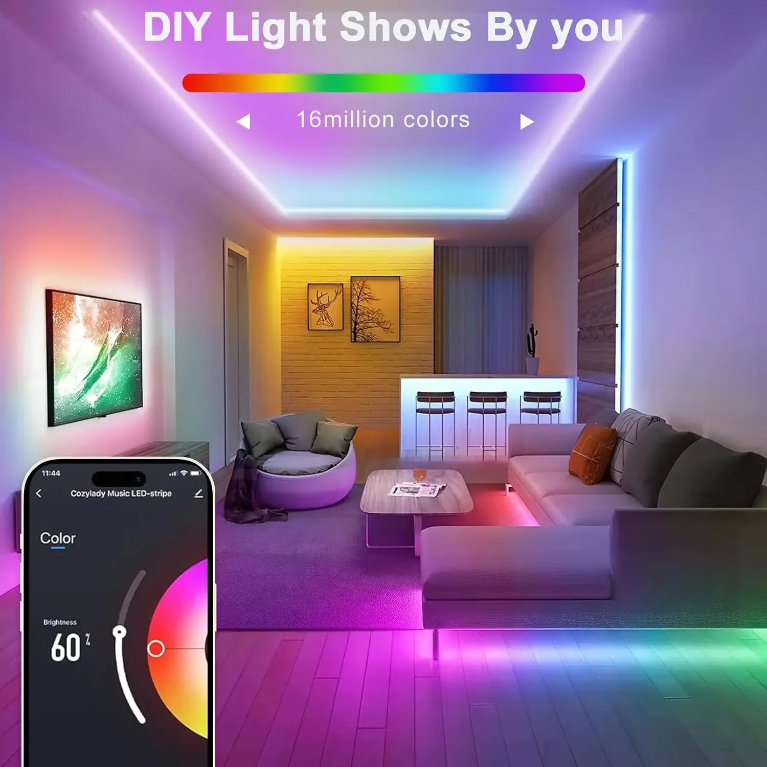 40M/30M RGB LED Neon Rope Lights, Music Sync Control with App/Remote, Flexible Lamp Color Change, Waterproof for Indoor Outdoor
40M/30M RGB LED Neon Rope Lights, Music Sync Control with App/Remote, Flexible Lamp Color Change, Waterproof for Indoor Outdoor