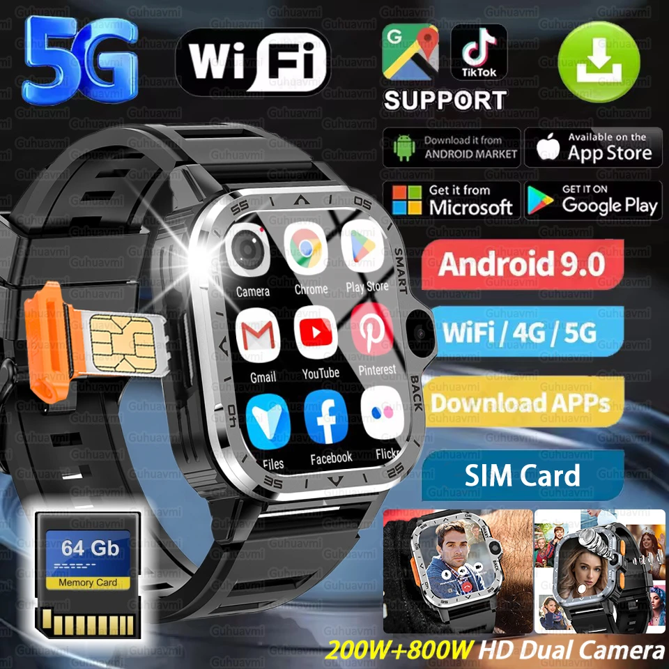 New 4G PGD Smart Watch Dual Camera 64GB/16GB Memory GPS WiFi IP68 Waterproof Telephone SIM Card Smartwatch Support Download APP
New 4G PGD Smart Watch Dual Camera 64GB/16GB Memory GPS WiFi IP68 Waterproof Telephone SIM Card Smartwatch Support Download APP