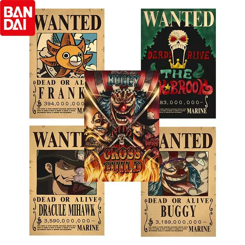 New One Piece Four Emperors Buggy Luffy Anime Retro Poster Bounty Pirate Wanted Paintings Collection Wall Decoration Toy Gifts
New One Piece Four Emperors Buggy Luffy Anime Retro Poster Bounty Pirate Wanted Paintings Collection Wall Decoration Toy Gifts