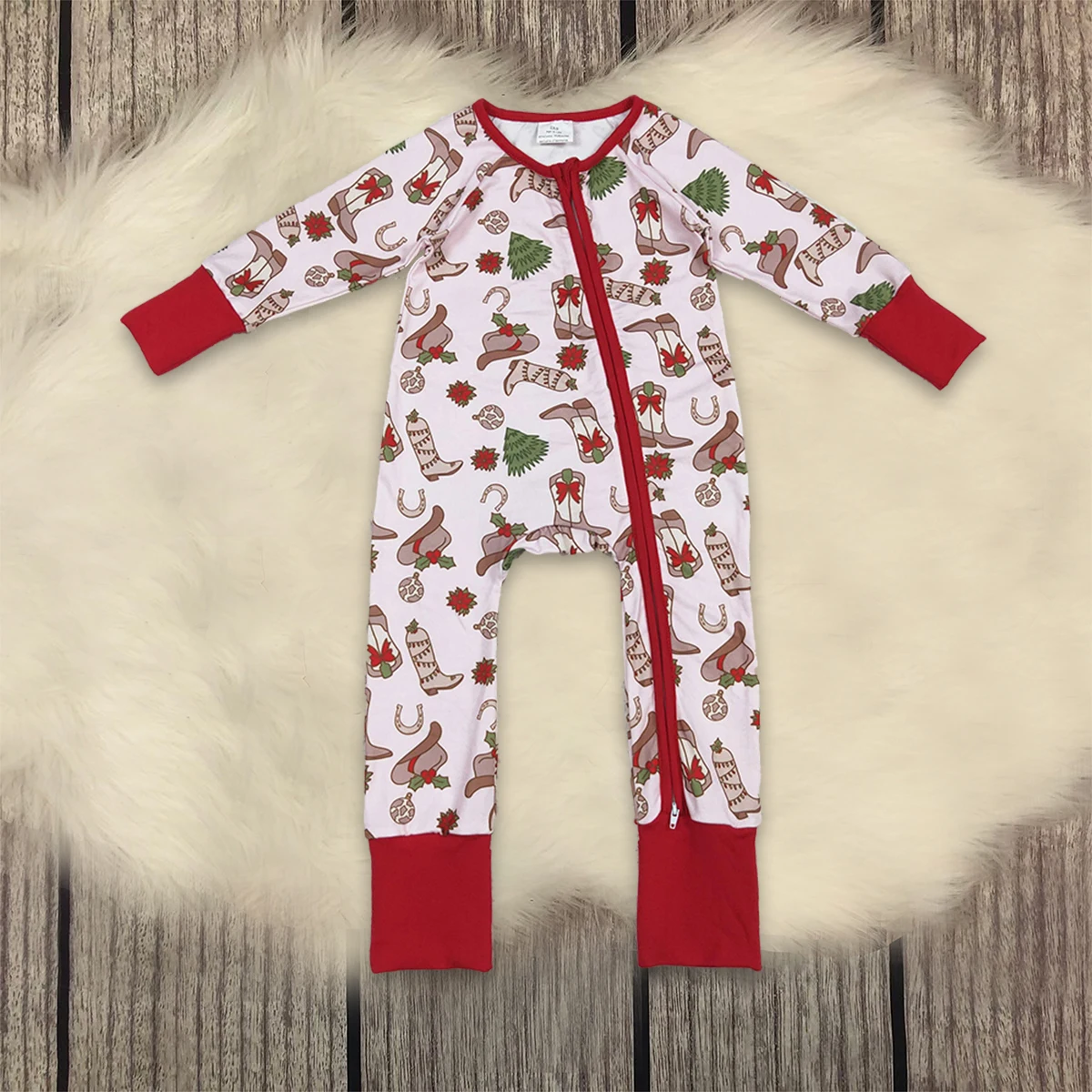 Baby Kids Infant Christmas Clothes Children Boots Long Sleeves Girl Jumpsuit Newborn Toddler Zipper Footie Romper Wholesale
Baby Kids Infant Christmas Clothes Children Boots Long Sleeves Girl Jumpsuit Newborn Toddler Zipper Footie Romper Wholesale