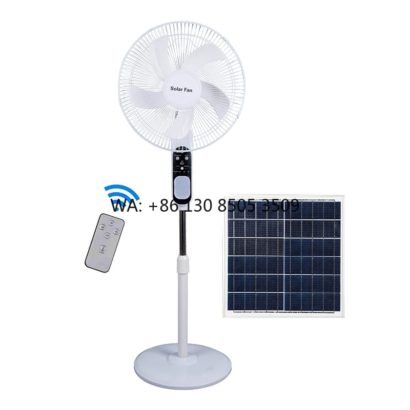 Remote Control 16 Inch 25W Rechargeable Lithium Battery 3-Speed Adjustable Solar Powered Stand Fan 6-9H Working Time
Remote Control 16 Inch 25W Rechargeable Lithium Battery 3-Speed Adjustable Solar Powered Stand Fan 6-9H Working Time