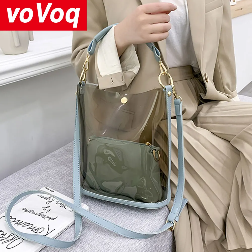Новинка: Летняя прозрачная сумка-ведро с лазерным эффектом, повседневная женская сумка 2-в-1, женская сумка-кроссбоди из ПВХ в стиле «желе»
Новинка: Летняя прозрачная сумка-ведро с лазерным эффектом, повседневная женская сумка 2-в-1, женская сумка-кроссбоди из ПВХ в стиле «желе»