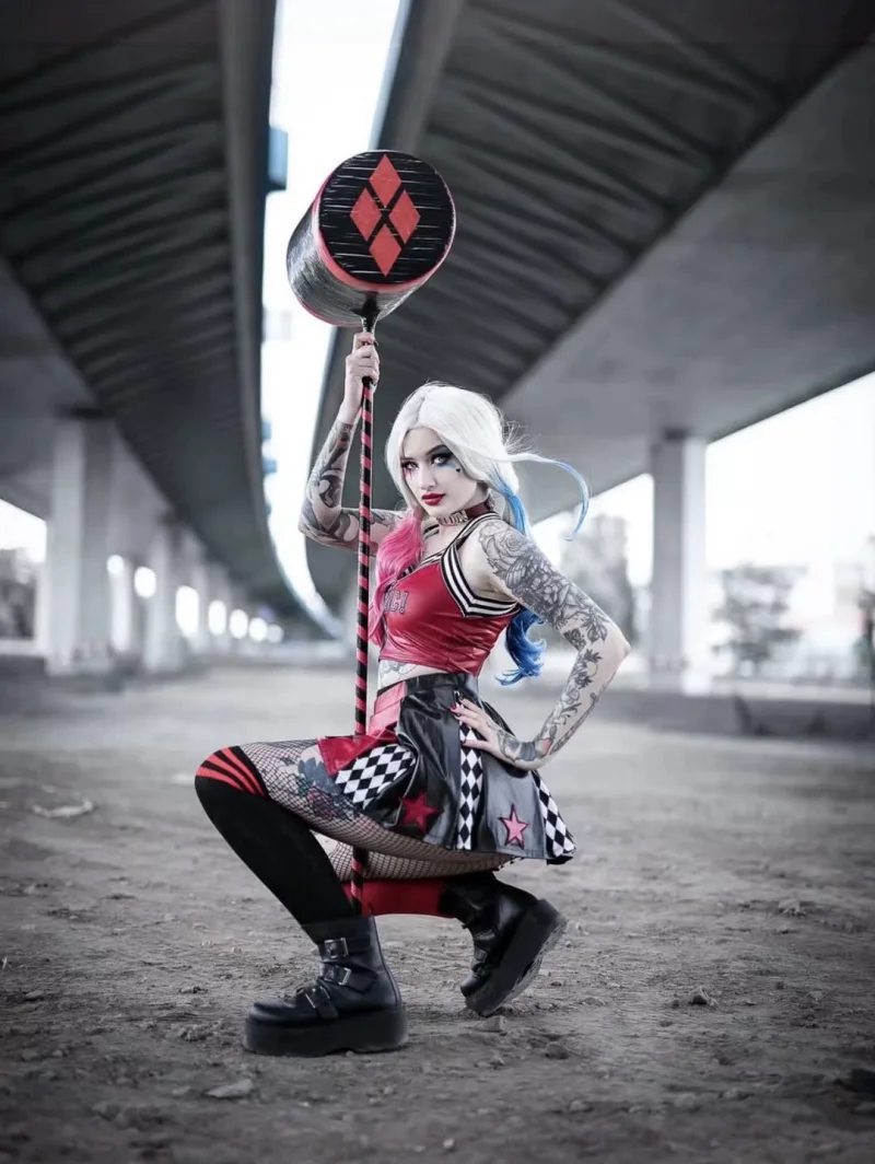 Gothic Punk Joker Girl Fake Leather Streetwear loween Vest And Skirt Set High Waist A-Line Skirt Trendy Women's ...
Gothic Punk Joker Girl Fake Leather Streetwear loween Vest And Skirt Set High Waist A-Line Skirt Trendy Women's ...