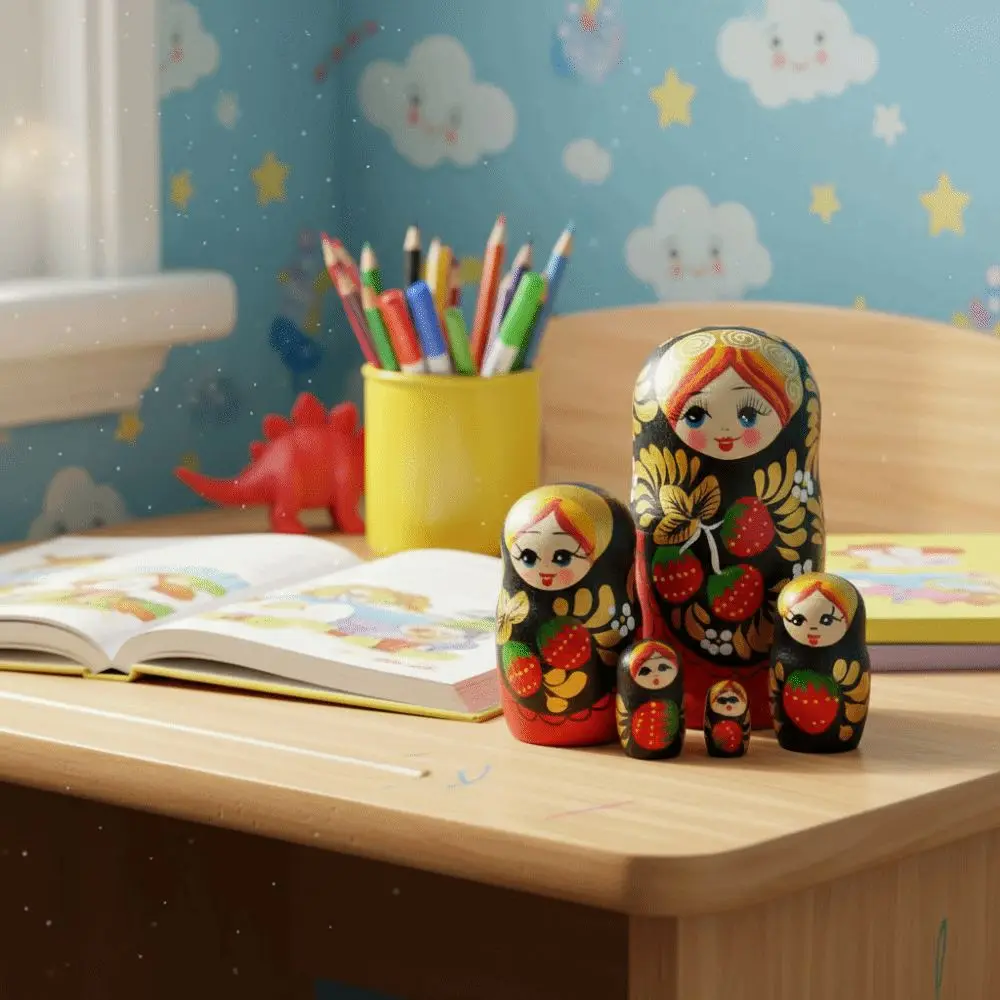 Desk Ornament 5 Layers Matryoshka Strawberry Girls Wooden Nesting Handmade Home Deocr Russian Nesting For Children
Desk Ornament 5 Layers Matryoshka Strawberry Girls Wooden Nesting Handmade Home Deocr Russian Nesting For Children