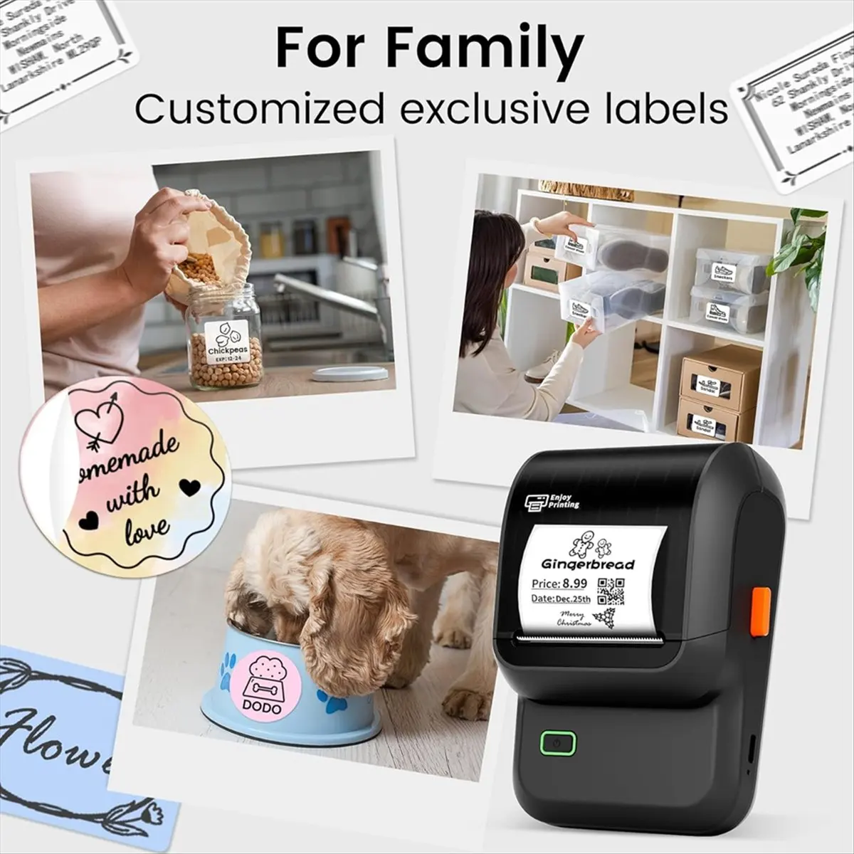 BOFF Label Maker,Bluetooth Label Maker Compatible with Mobile Phones and Computers,Inkless Portable Label Maker for Address A
BOFF Label Maker,Bluetooth Label Maker Compatible with Mobile Phones and Computers,Inkless Portable Label Maker for Address A