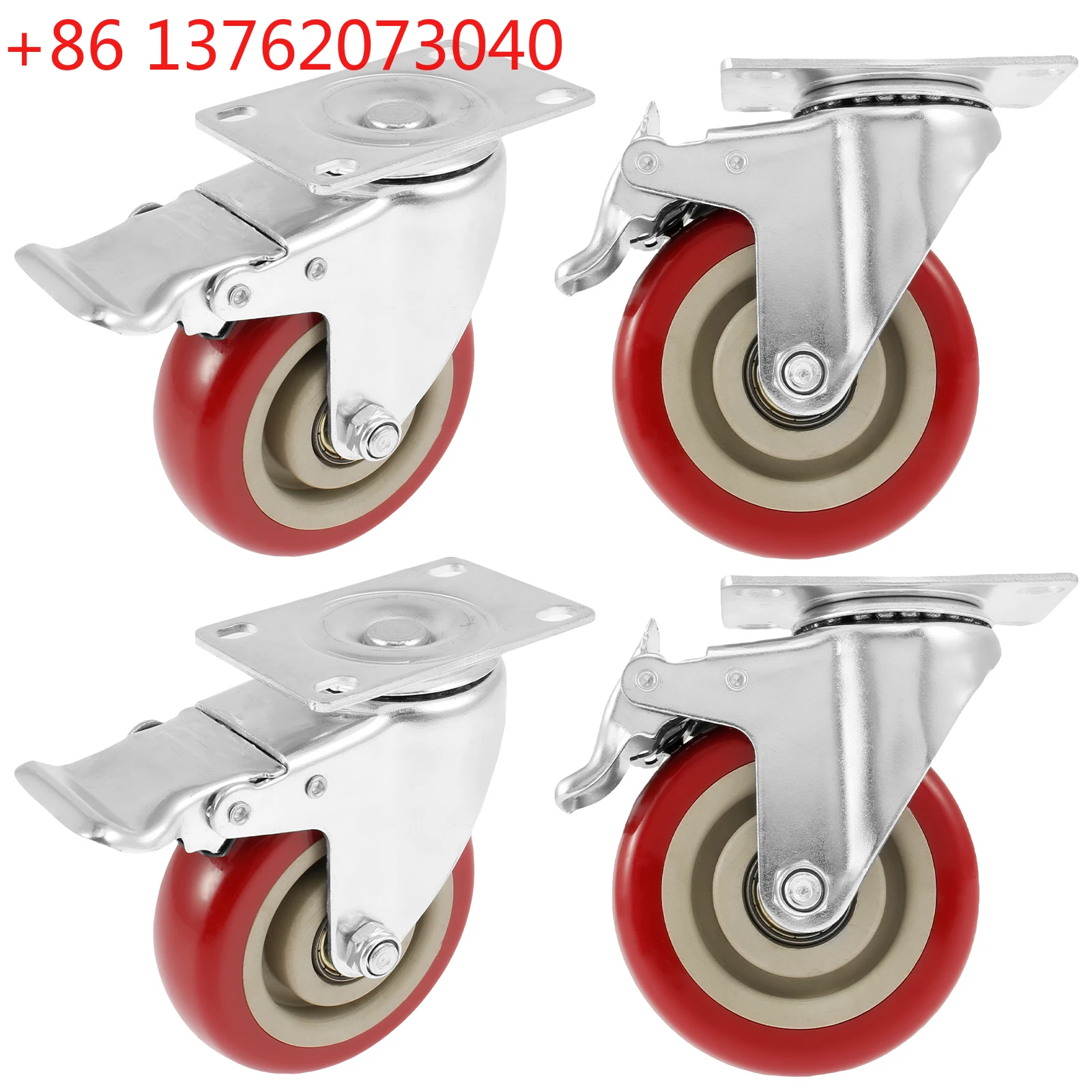 4Pcs 4 inch Caster Wheel Heavy Universal 360° Swivel Silent Brake Wheels Caster Furniture Wear Platform Trolley Household
4Pcs 4 inch Caster Wheel Heavy Universal 360° Swivel Silent Brake Wheels Caster Furniture Wear Platform Trolley Household