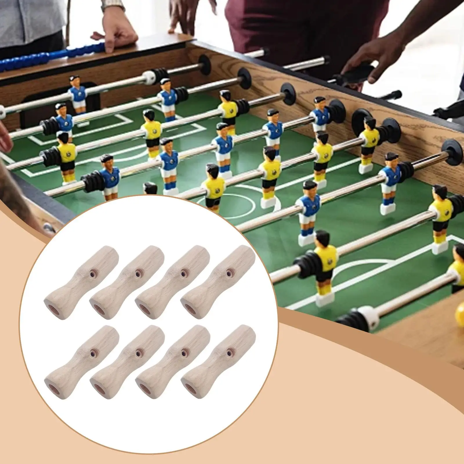8 Pieces Foosball Table Handles Wooden Easy Install for Solid Ergonomic Soccer Table Handles Replacements
8 Pieces Foosball Table Handles Wooden Easy Install for Solid Ergonomic Soccer Table Handles Replacements