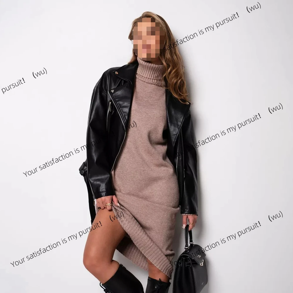 ZOCI-водолазка трикотажное платье, новая свободная внутренняя и однотонная тонкая юбка-свитер осенью и зимой.
ZOCI-водолазка трикотажное платье, новая свободная внутренняя и однотонная тонкая юбка-свитер осенью и зимой.