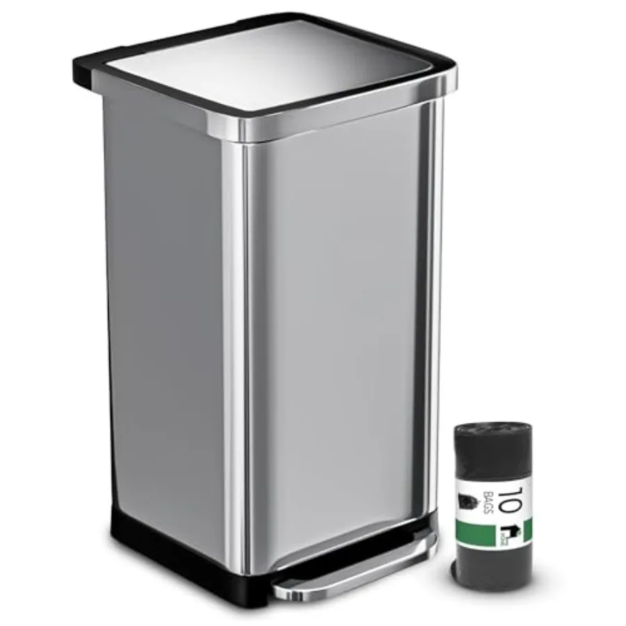20 Gallon Stainless Steel Large Kitchen Trash Can with Feet Pedal, Soft Close Lid, and Trash Bag Retainer Rim
20 Gallon Stainless Steel Large Kitchen Trash Can with Feet Pedal, Soft Close Lid, and Trash Bag Retainer Rim