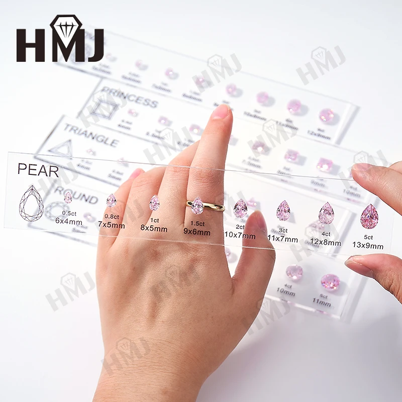 Pink Diamond Cutting Carat Tools Ring Mainstone Size Comparation Gemstone Master Set Sample For Customized Jewelry
Pink Diamond Cutting Carat Tools Ring Mainstone Size Comparation Gemstone Master Set Sample For Customized Jewelry