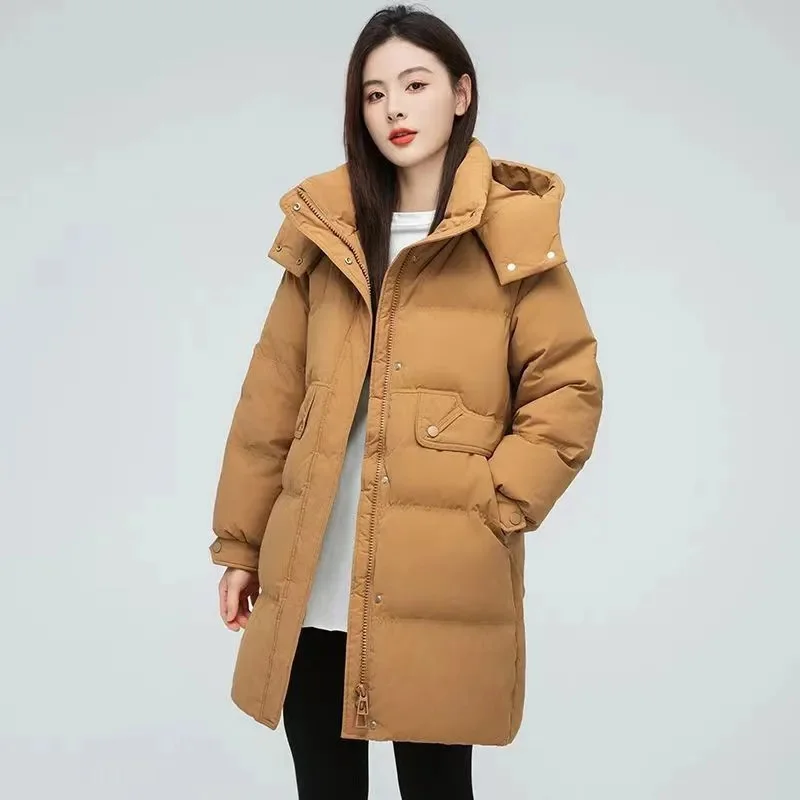 Down Coat Women Parkas Long 2025 Winter New Warm Cotton Padded Coat Korean Thicken Hooded Outerwear Commuter Overcoat Female Top
Down Coat Women Parkas Long 2025 Winter New Warm Cotton Padded Coat Korean Thicken Hooded Outerwear Commuter Overcoat Female Top