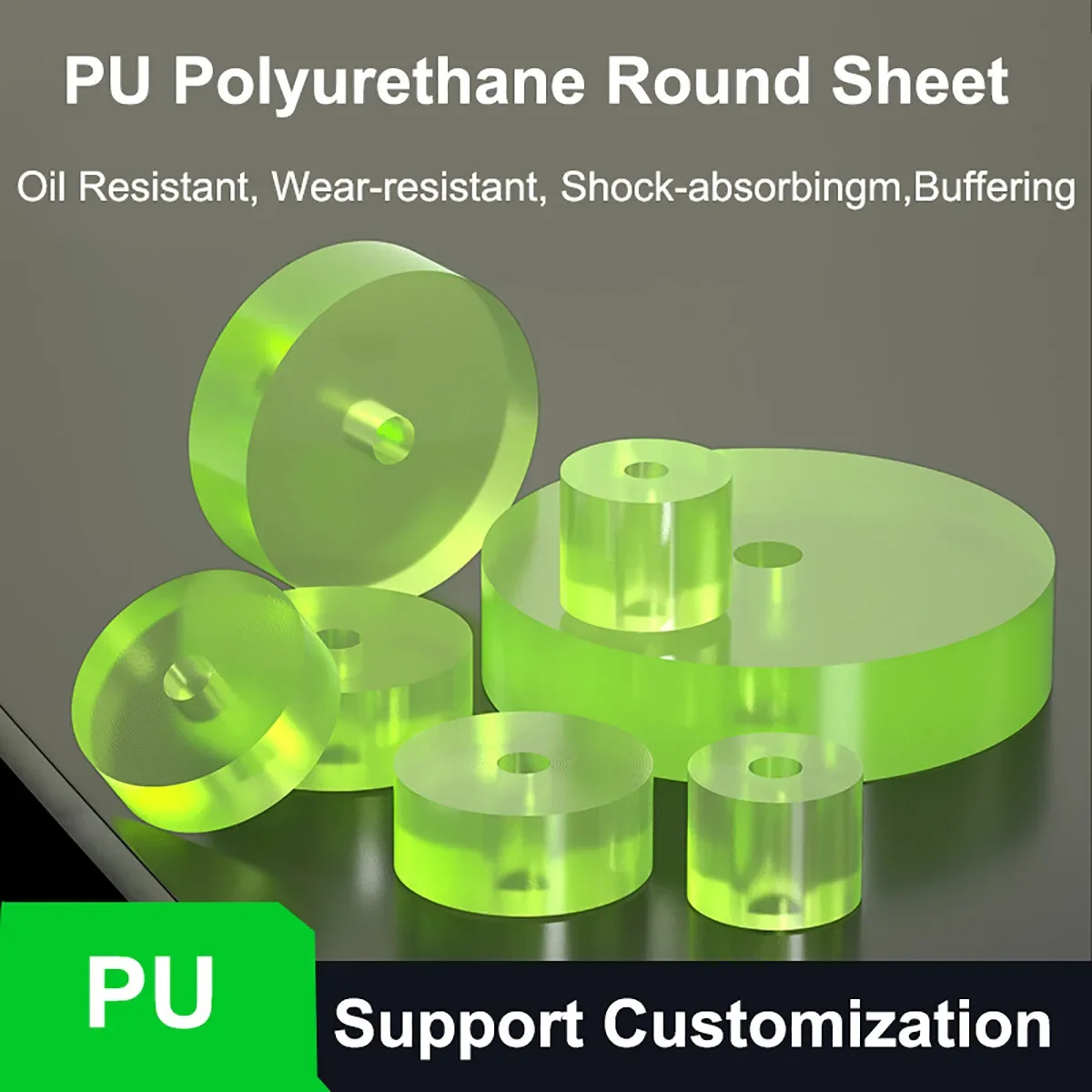 Thick 10-50mm OD30-200mm PU Polyurethane Round Sheet Elastic Rubber Board Oil Wear Resistant Damping Plate Sealing Gasket
Thick 10-50mm OD30-200mm PU Polyurethane Round Sheet Elastic Rubber Board Oil Wear Resistant Damping Plate Sealing Gasket