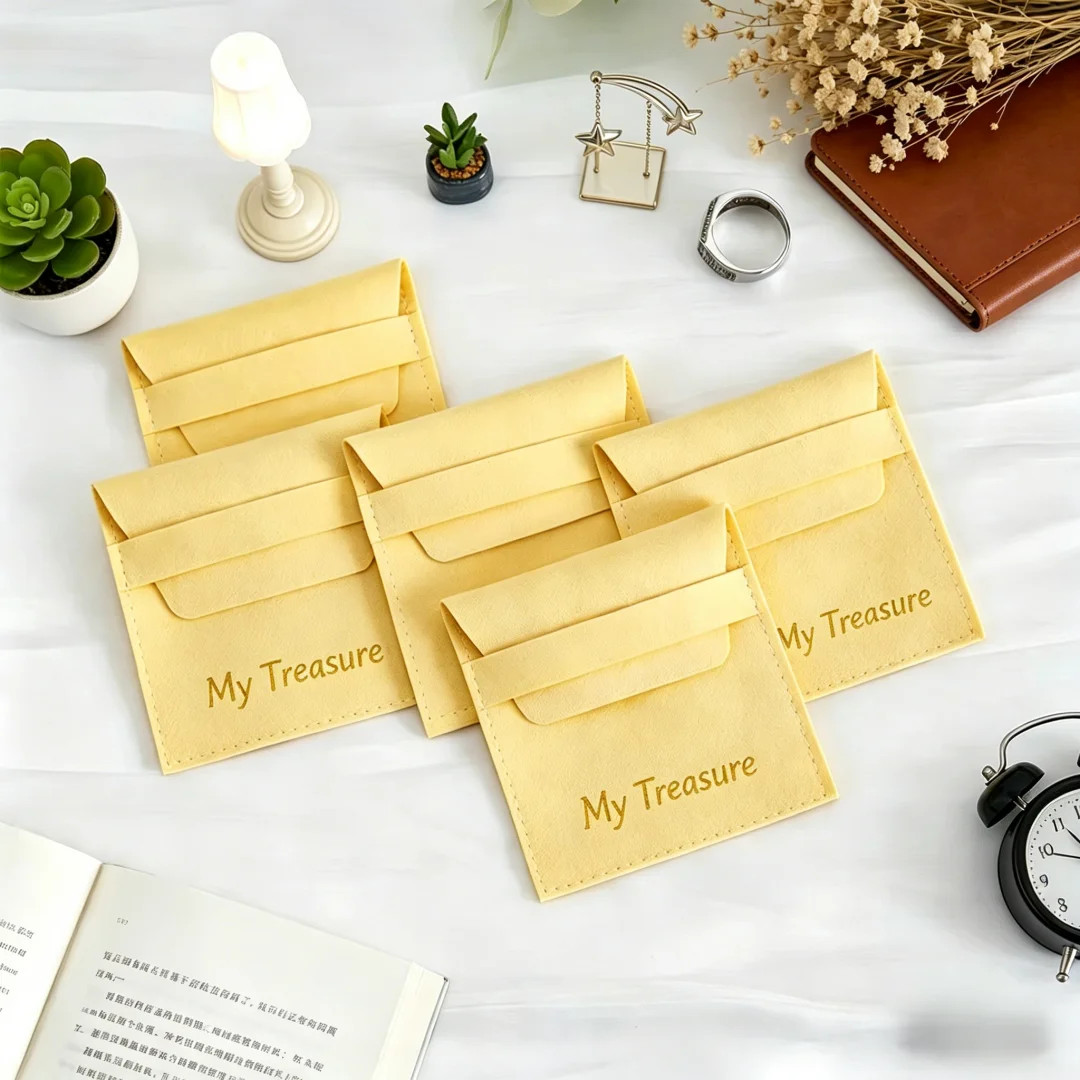 100Pcs Velvet Microfiber Jewelry Bags with Custom Logo Flap Pouches for Earring Bracelet Cosmetic Perfume Organizer Packaging
100Pcs Velvet Microfiber Jewelry Bags with Custom Logo Flap Pouches for Earring Bracelet Cosmetic Perfume Organizer Packaging