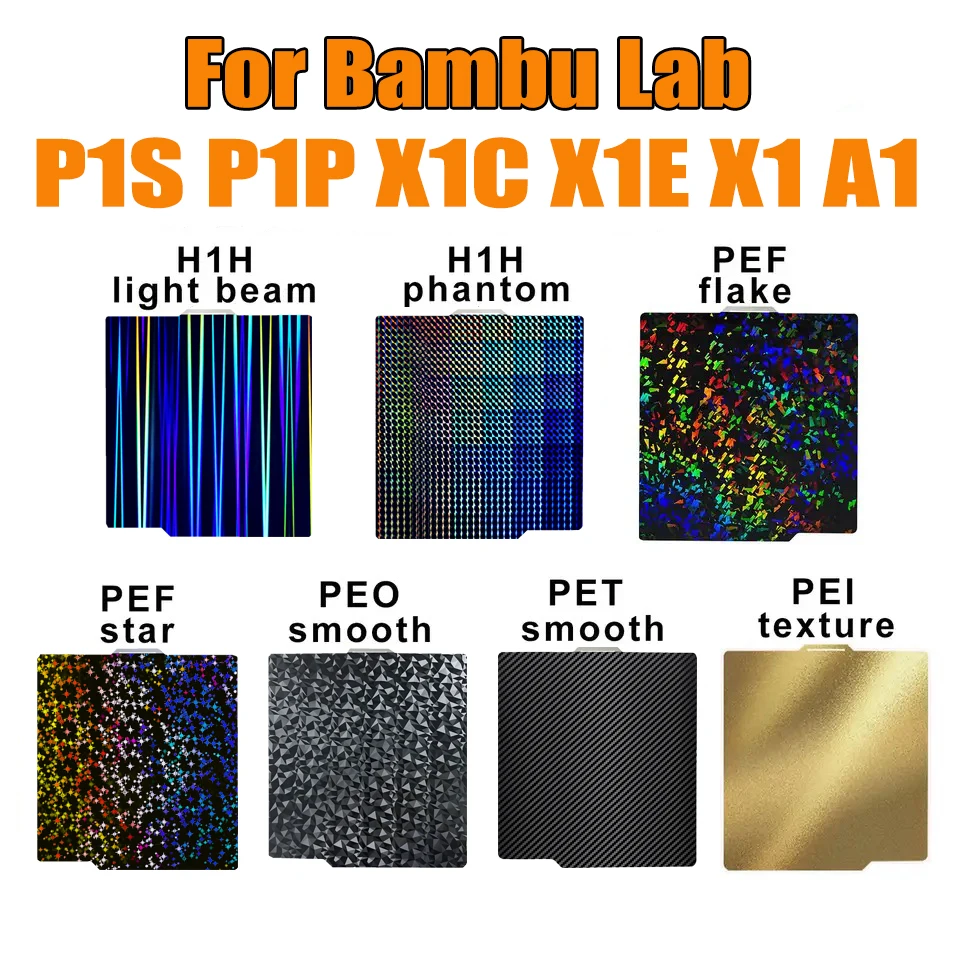 P1P P1S Пластина PEI Лист для Bambu Lab Bambulabs X1C A1 Рабочая пластина Магнитный двухсторонний лист пружинной стали для бамбуковой пластины X1
P1P P1S Пластина PEI Лист для Bambu Lab Bambulabs X1C A1 Рабочая пластина Магнитный двухсторонний лист пружинной стали для бамбуковой пластины X1
