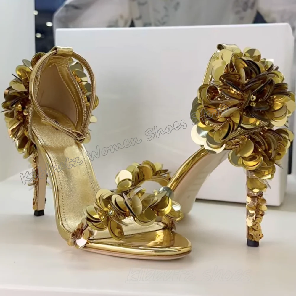 Bling Ankle Strap Sandals Glossy Round Toe Thin High Heels Solid Color Luxury Elegant Concise Sexy Party Dress Women Shoes New
Bling Ankle Strap Sandals Glossy Round Toe Thin High Heels Solid Color Luxury Elegant Concise Sexy Party Dress Women Shoes New