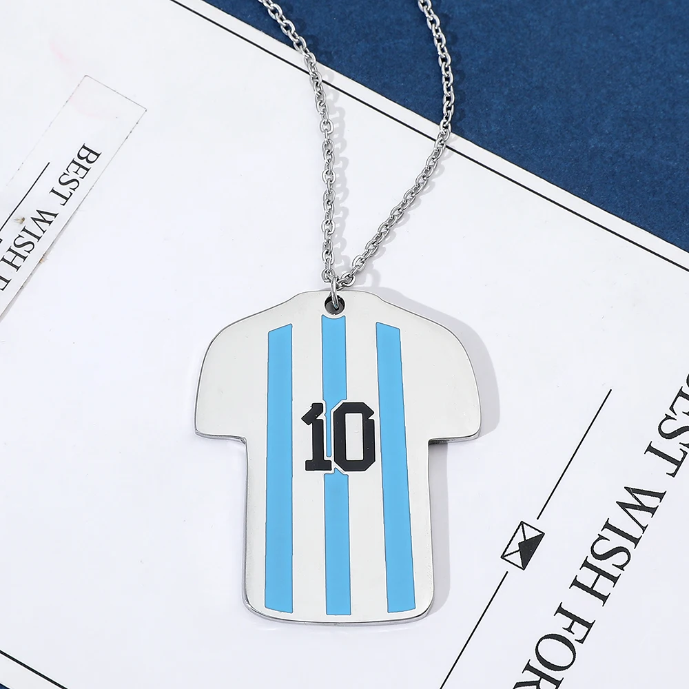 Messi Jersey Pendant Necklace - Fashionable Simple Design Football Fan Jewelry Accessory Unisex Gift Idea
Messi Jersey Pendant Necklace - Fashionable Simple Design Football Fan Jewelry Accessory Unisex Gift Idea