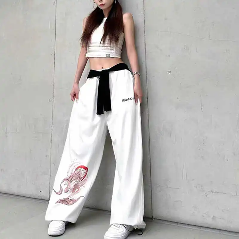 High Waist Wide Leg Casual Dance Pants American Street Jazz Hiphop Trendy Brand Loose Fit Trousers for Women
High Waist Wide Leg Casual Dance Pants American Street Jazz Hiphop Trendy Brand Loose Fit Trousers for Women