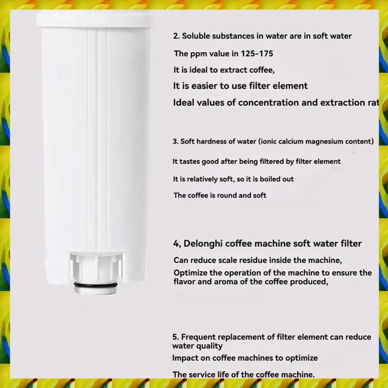Фильтр для воды WFF DLSC002 для кофемашины De'longhi, для De'longhi Ecam, Esam, Etam, Bco410, Bco420, Ec680, Ec800, 4 шт.
Фильтр для воды WFF DLSC002 для кофемашины De'longhi, для De'longhi Ecam, Esam, Etam, Bco410, Bco420, Ec680, Ec800, 4 шт.