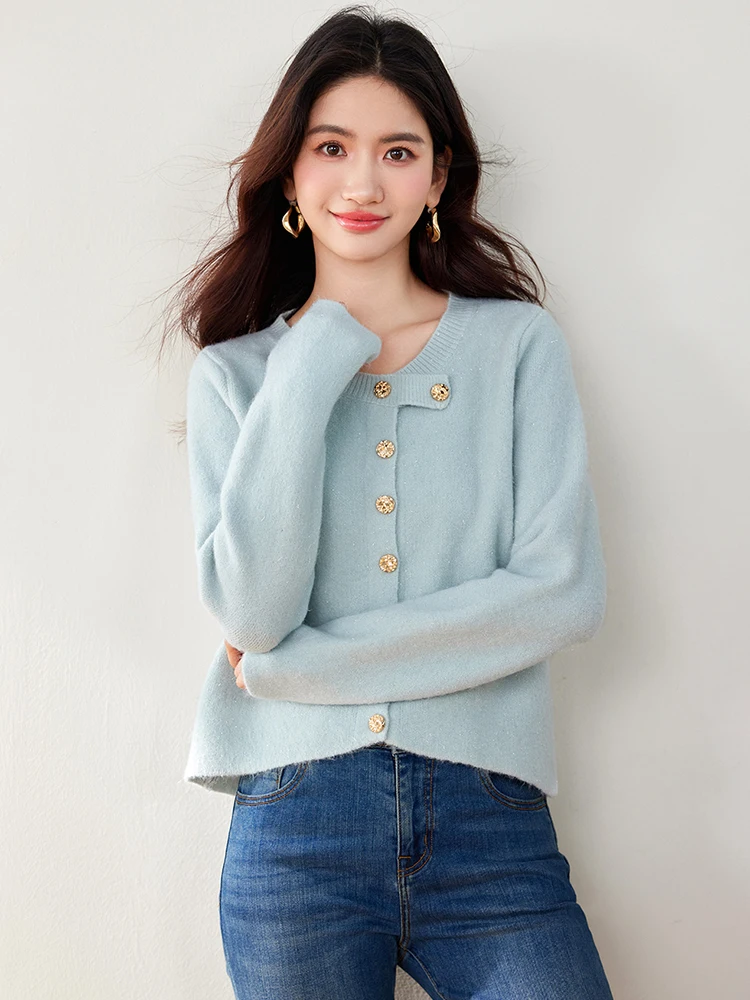 Design Sense Niche Women Knitted Cardigan Fashionable Long Sleeve Warm Sweater Gentle Style Cardigan Tops Autumn Winter New
Design Sense Niche Women Knitted Cardigan Fashionable Long Sleeve Warm Sweater Gentle Style Cardigan Tops Autumn Winter New